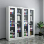 2-Door full Glass Metallic Cabinet