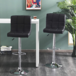 Adjustable Leather Bar Stool - Image 4