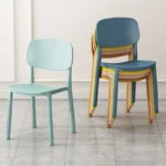 Modern retro stackable plastic chair - Image 2