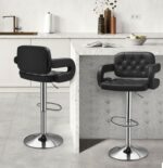 Adjustable Leather Counter Seat - Image 4
