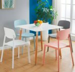 Modern retro stackable plastic chair - Image 3